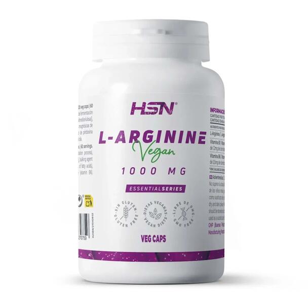 L-Arginina Vegana 1000mg – 120 Cápsulas Vegetales