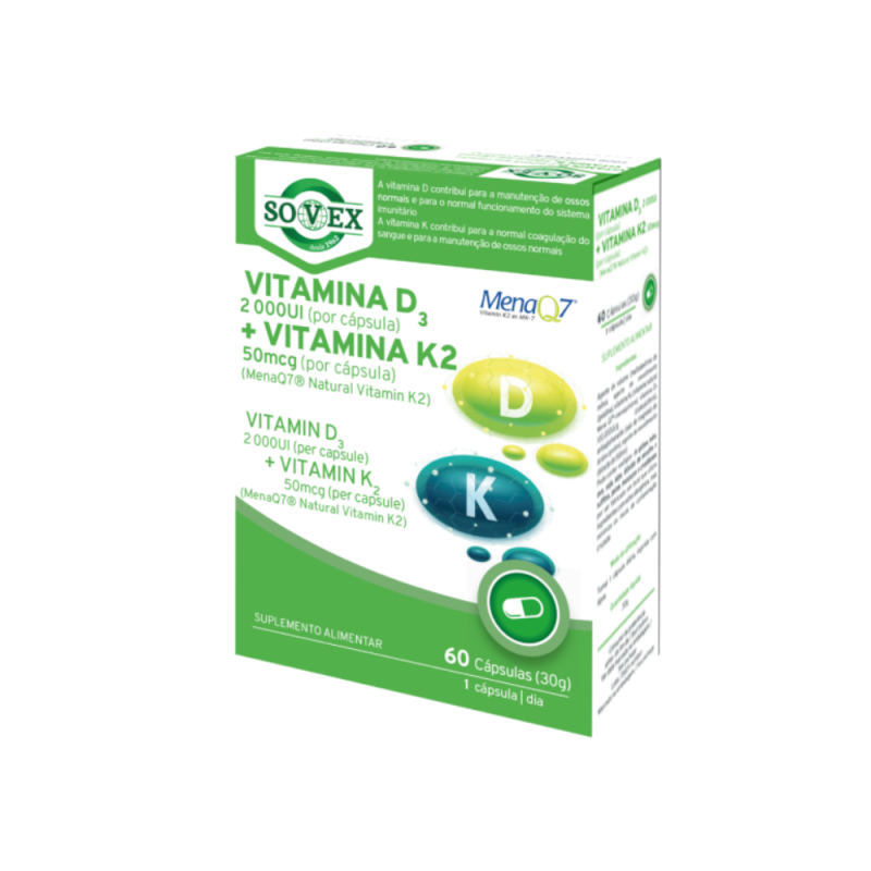 Vitamina D3 + Vitamina K2 Sovex
