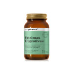 Amber bottle of Ecogenetics Digestive Enzymes dietary supplement with a green label, 90 tablets