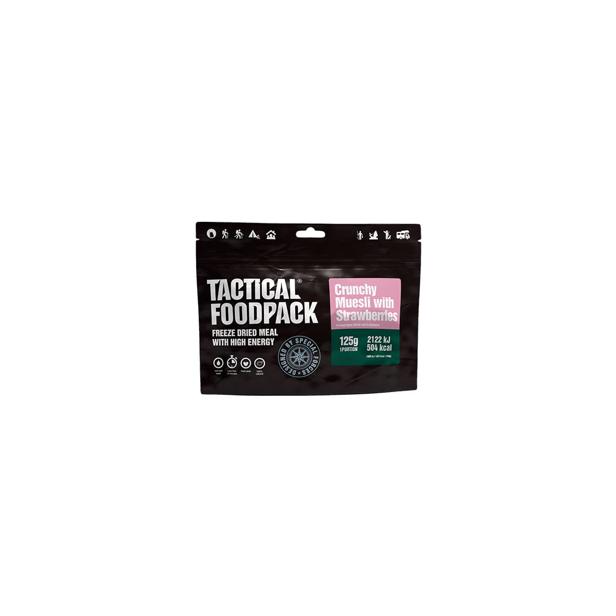1000289 Tactical Foodpack - Muesli crujiente con fresa - 125 g - Imagen 1