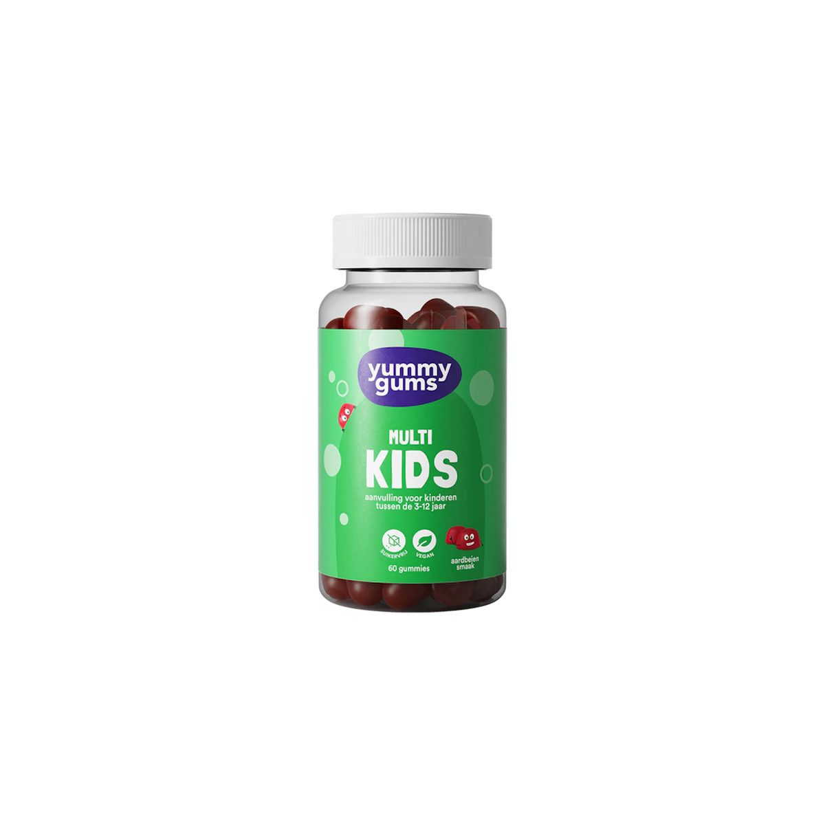 1001004 Yummygums - Multi Kids Sabor a fresa - 60 gominolas - Imagen 1