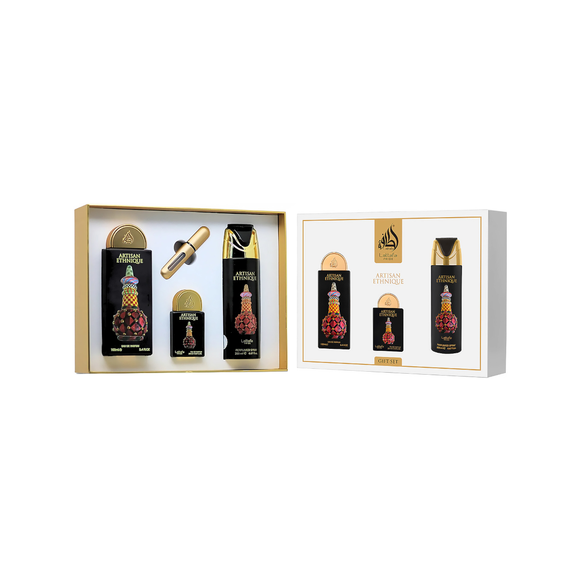 1001037 Lattafa - Artisan Ethnique Lattafa Pride, Coffret unisexo - 3 piezas - Imagen 1