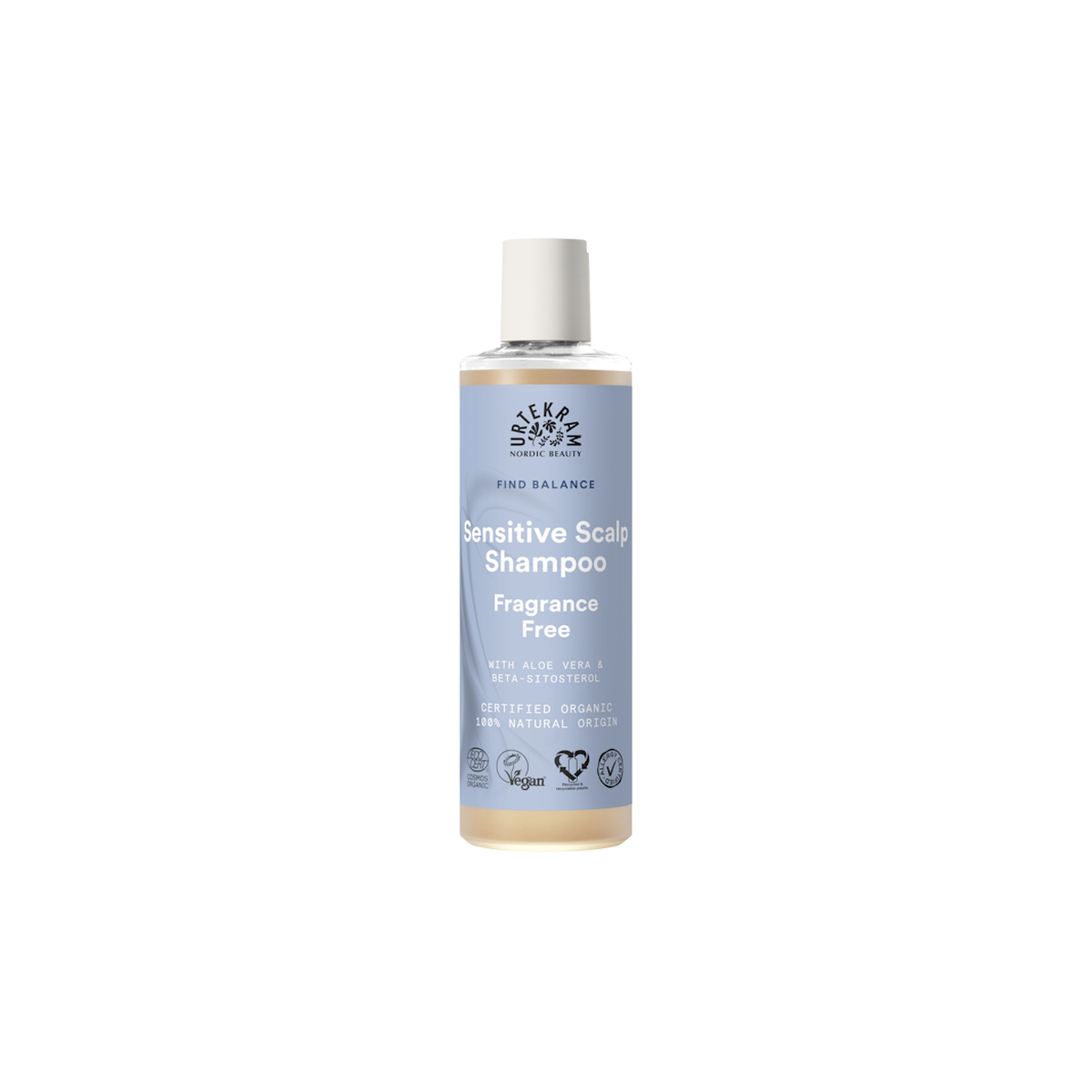 1001069 Urtekram – Shampoo Couro Cabeludo Sensível Sem Perfume – 250ml - Image 1