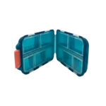 Open Ecogenetics tablet dispenser, with 10 visible, separate compartments inside