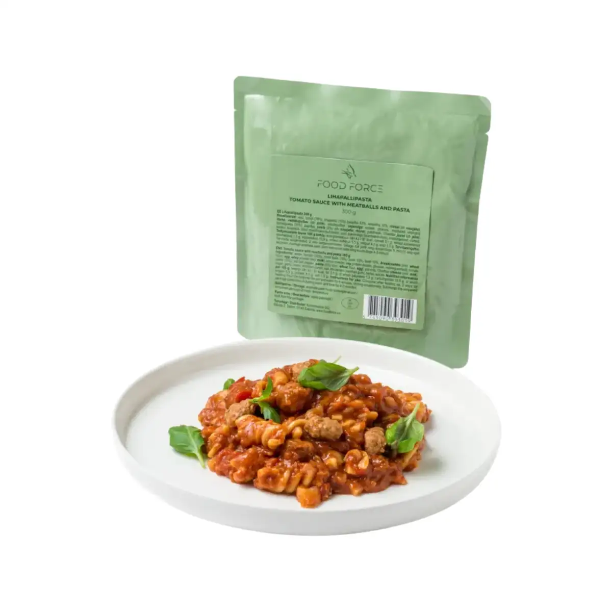 1001207 Food Force - Pasta con albóndigas y salsa de tomate - 300 g - Imagen 1