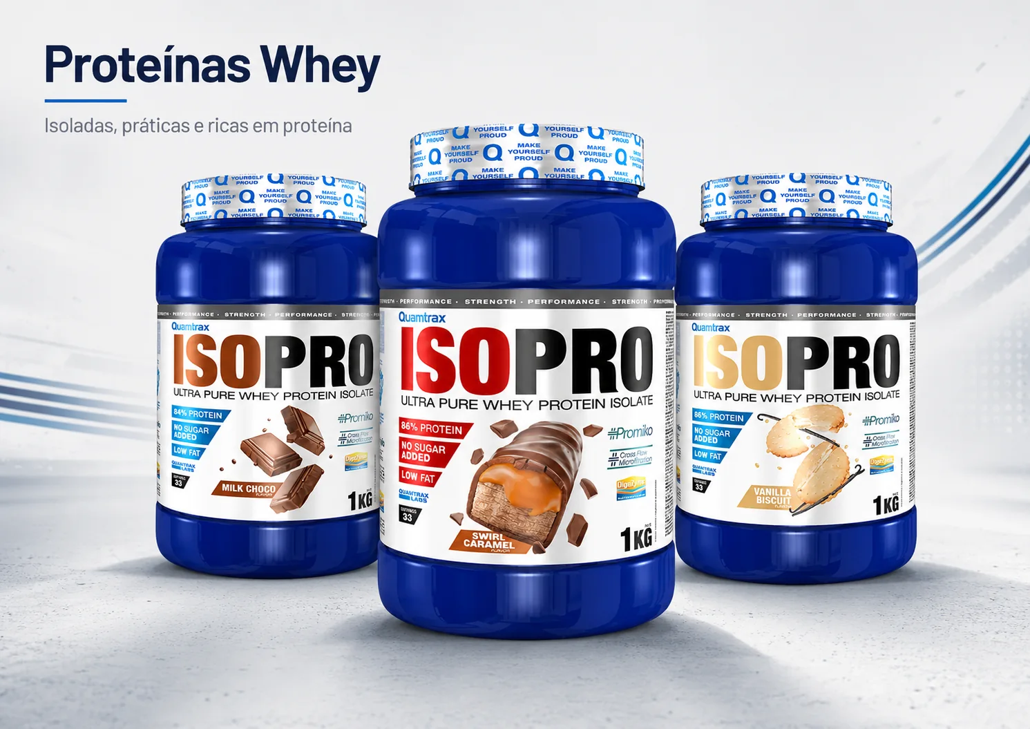 Los suplementos deportivos son mucho más que solo proteínas y creatina Proteína whey isolada Quamtrax Isopro disponível na BPure